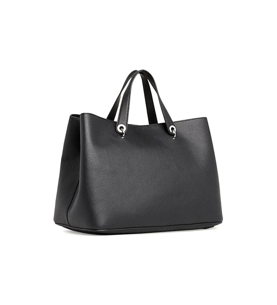 Bolsa tipo pasta Tommy Hilfiger TH Emblem preta