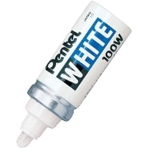 Marqueur pentel peinture pointe conique large trait 3.0mm indélébile opaque tous usages tous matériaux coloris blanc