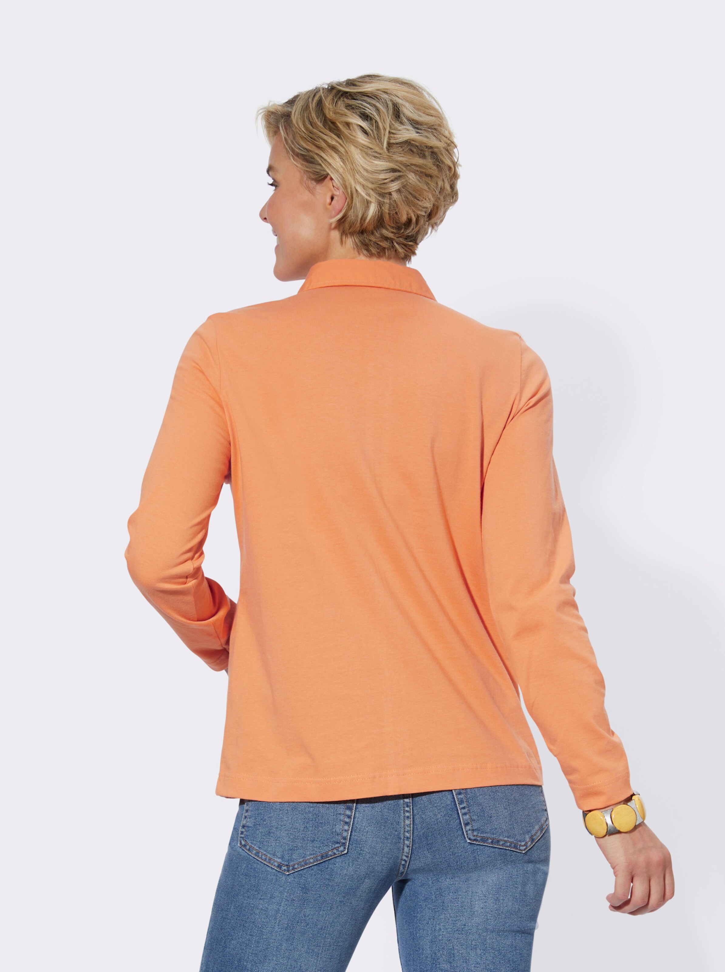 Langarm-Poloshirt