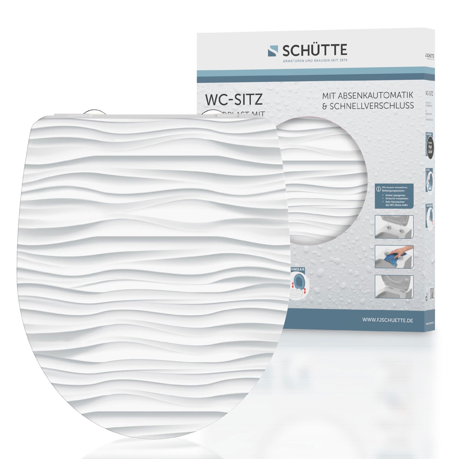 SCHÜTTE WC-Sitz White Wave Duroplast High Gloss