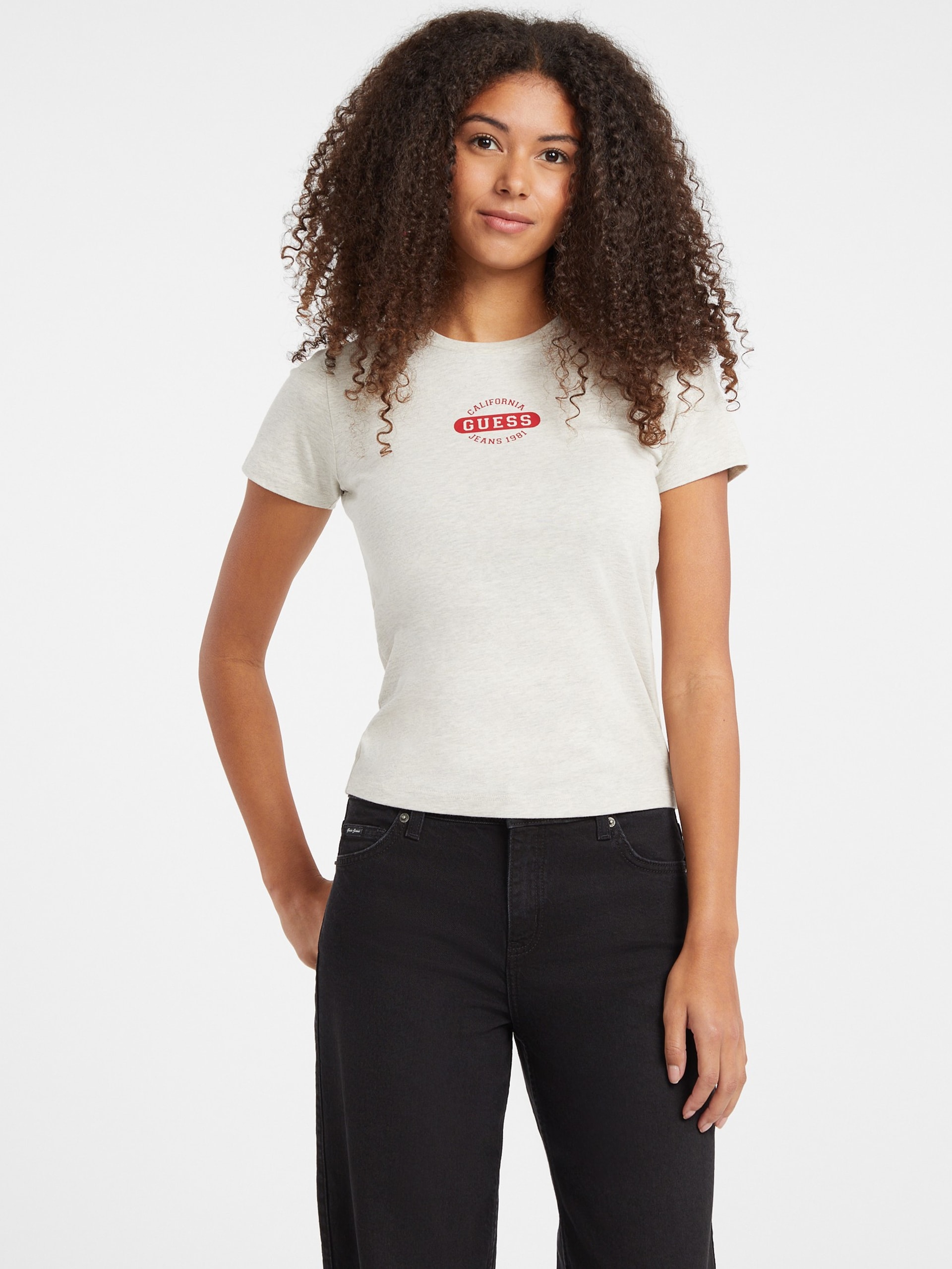 Camiseta Slim Heathered Stamp Logo