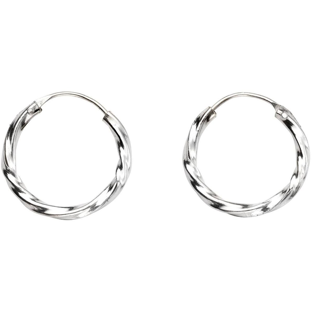 Boucle d'oreille anneau en argent 925/1000