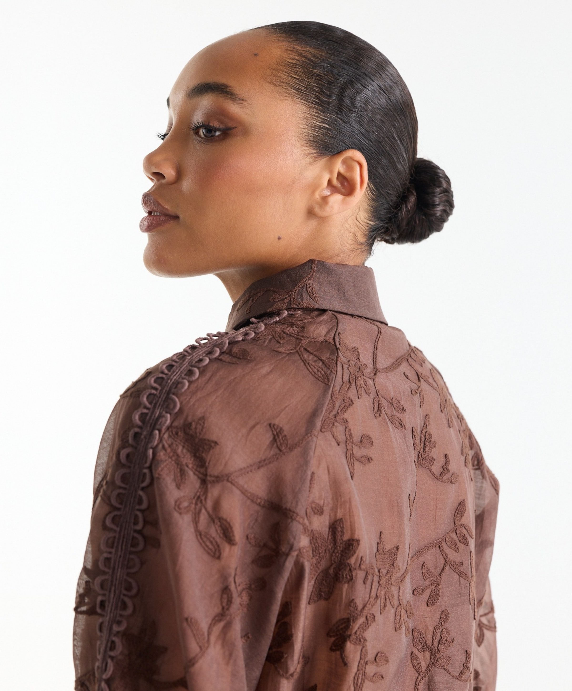 JANSEN Amsterdam Dames blouse bruin