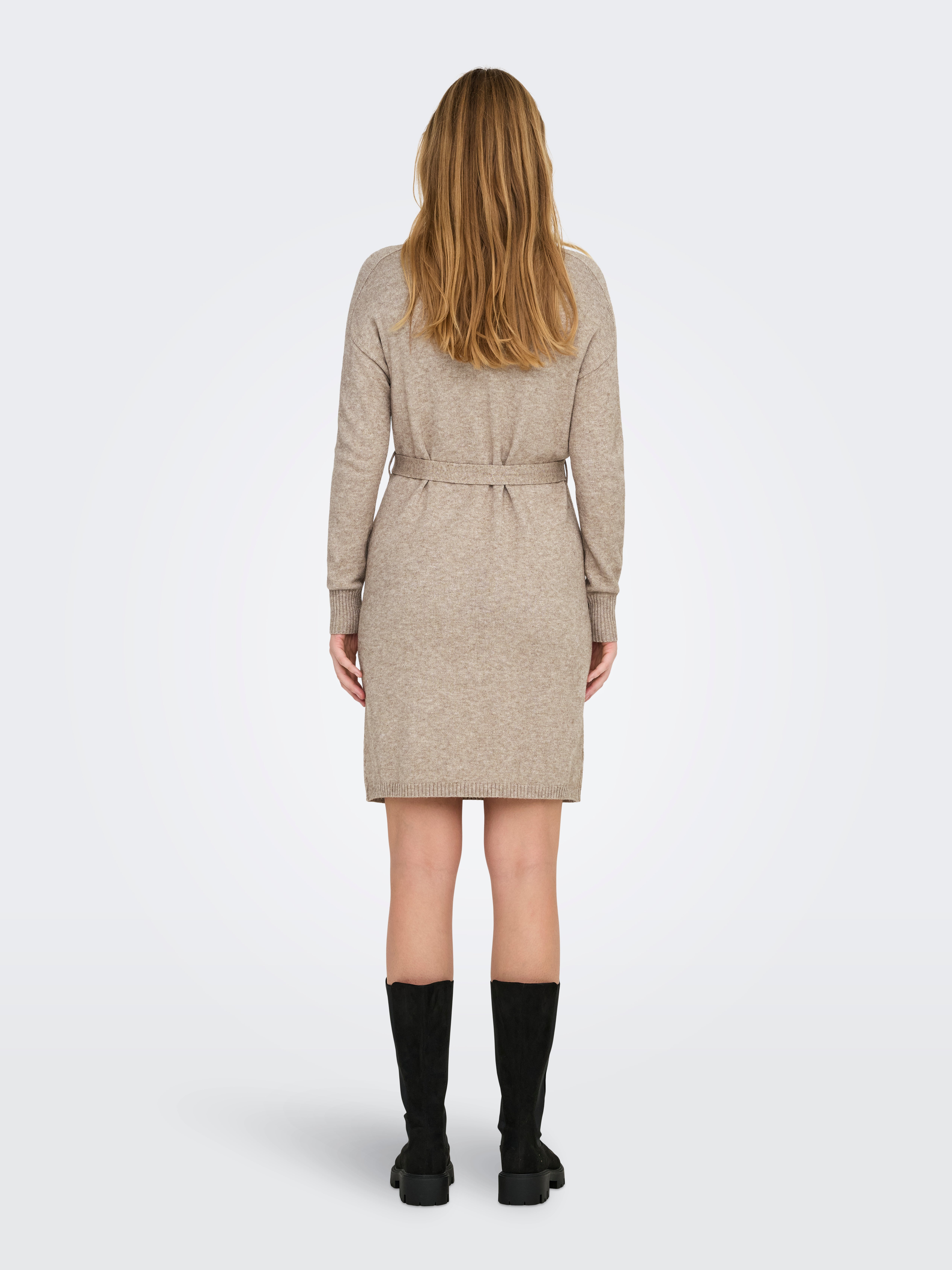 OLMLEVA Langes Kleid Beige