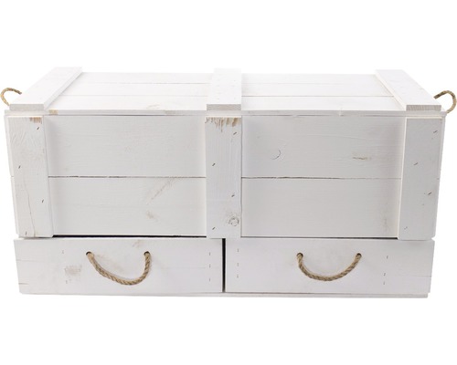 Vintage XXL ladekast, wit, 85x43x42 cm