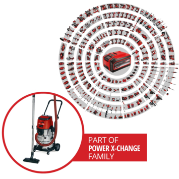 Einhell 2x18V nat-/droogzuiger TE-VC 36/30 Li S (zonder accu)
