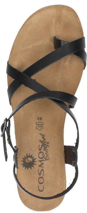 Cosmos Sandalen Plat zwart