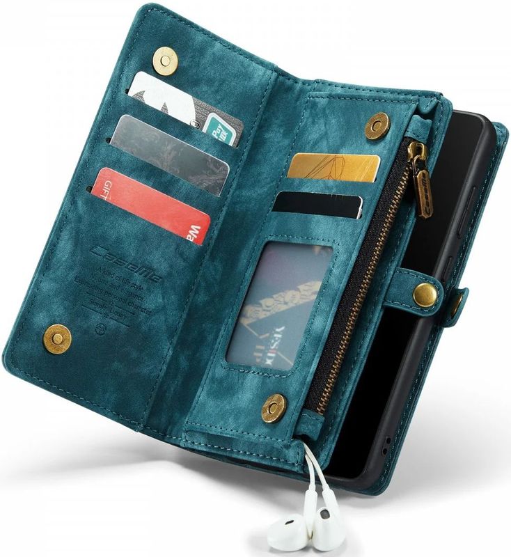 CaseMe - 008 - Hoesje - Samsung Galaxy S22 - Groen - 2-in-1 Book Case en Back Cover