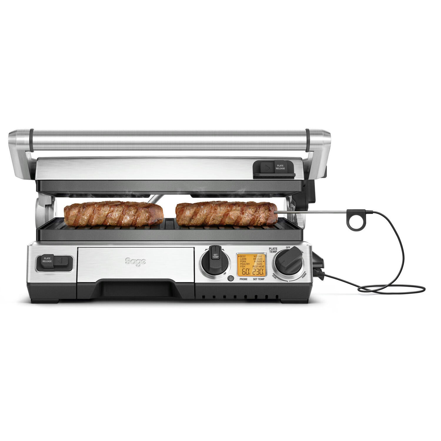 Sage  The Smart Grill Pro bordgrill - Brushed Stainless Steel