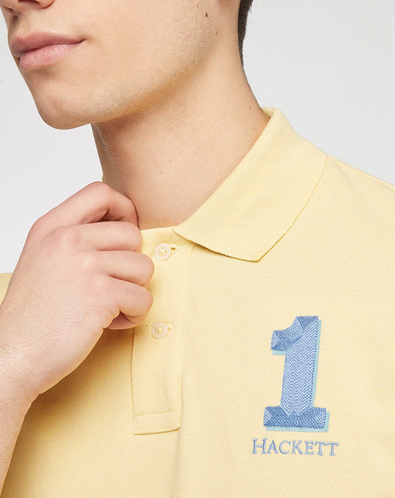 Hackett London Polo Numéro 1 jaune clair