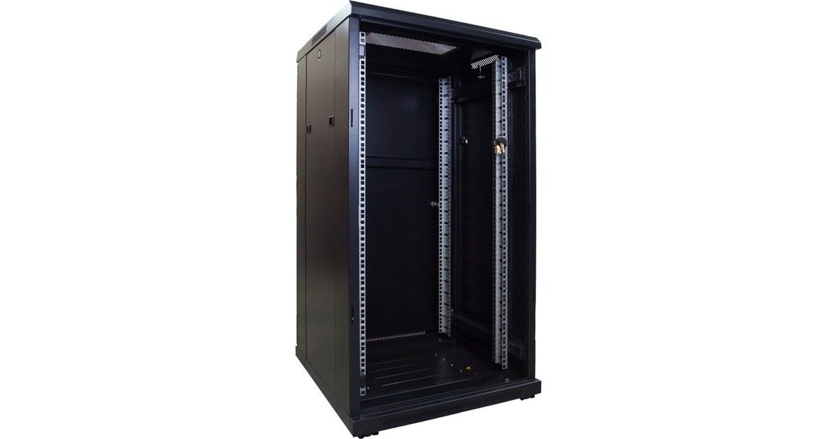 DSI22U serverkast met glazen deur - DS6622 server rack  (Zwart, 600 x 600 x 1200mm)