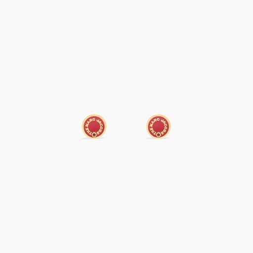 Marc Jacobs The Medallion Studs Øreringe, Red/Gold