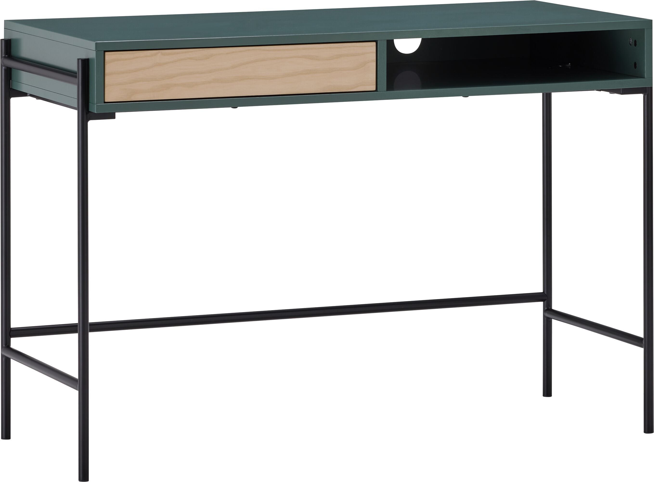 OLSEN Schreibtisch - Grün / B: 110.0 cm x T: 50.0 cm x H: 75.0 cm