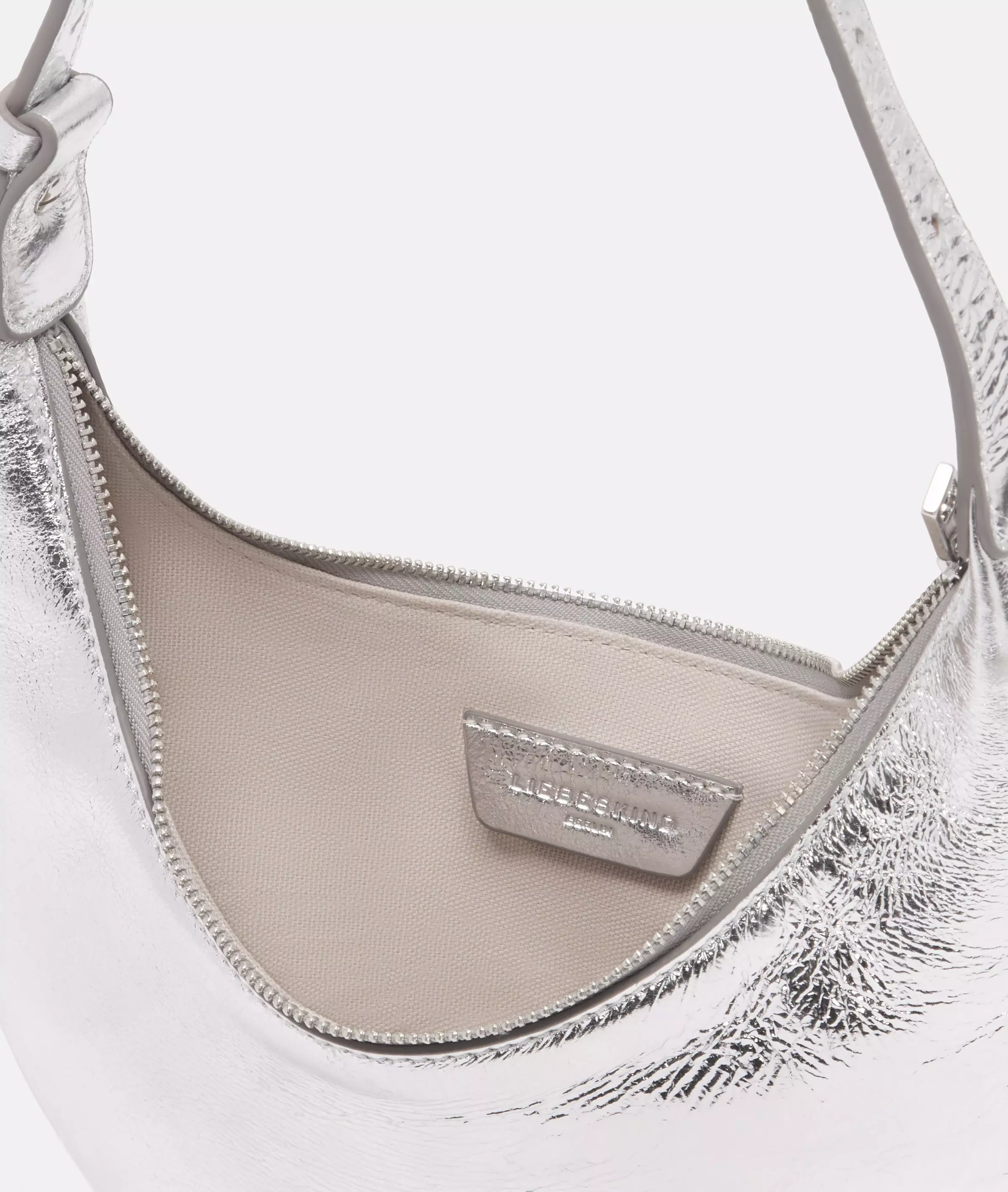 Hobo Mini bag with metallic finish