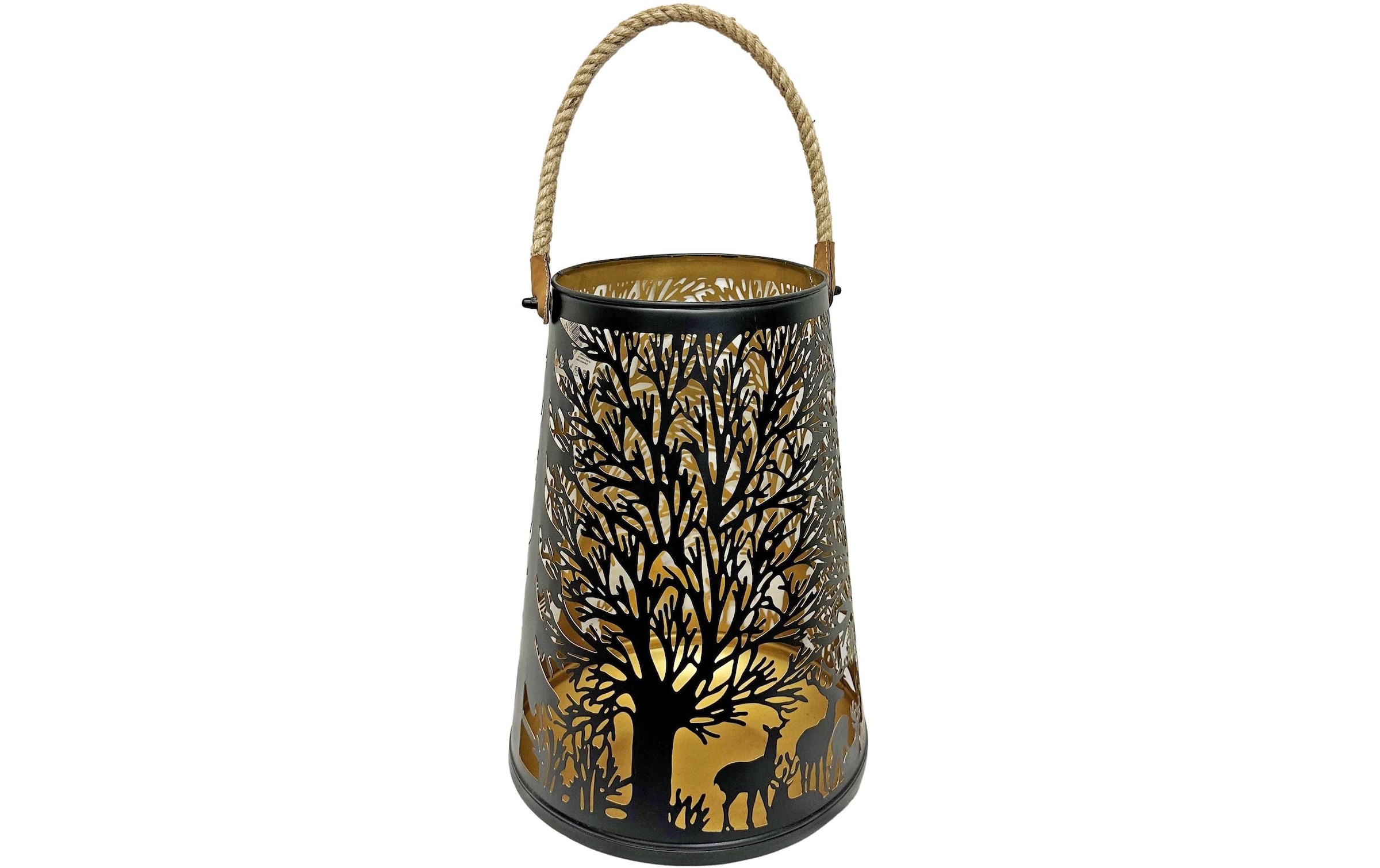 Laterne »Dameco Forest 41 cm Gold/Schwarz«