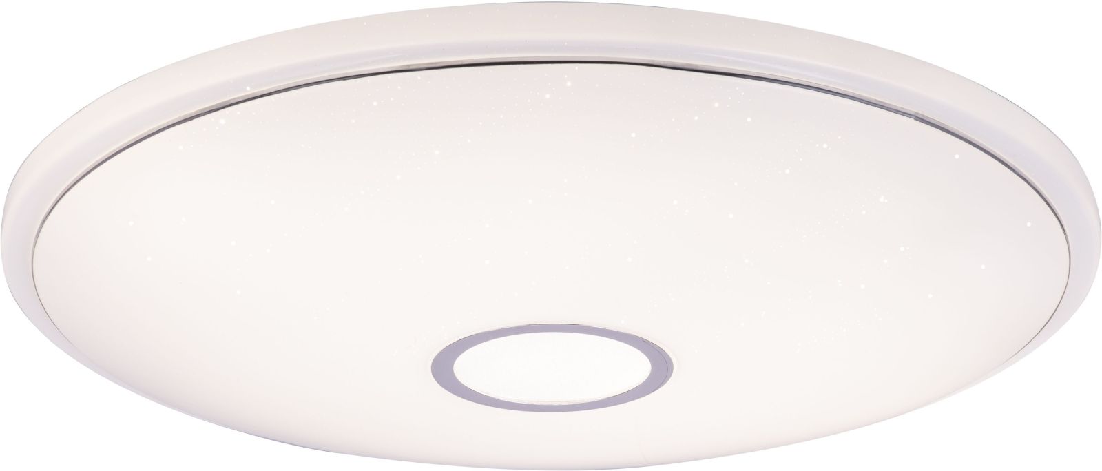 LED-Deckenleuchte - weiß - Chromring - Ø 68 cm
