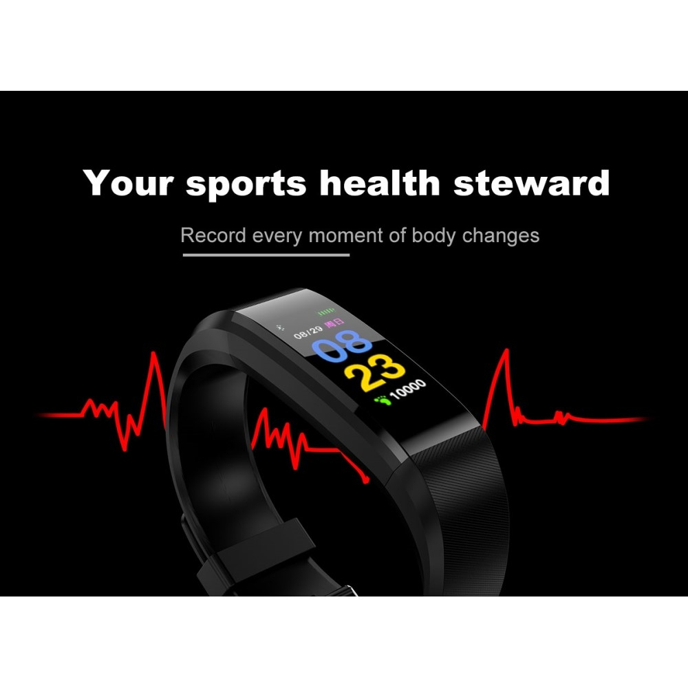 Fitness Tracker Bluetooth Sport Smart Watch Herzfrequenzüberwachung - Lila