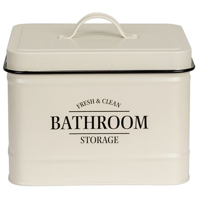 Boîte métal salle de bain avec couvercle