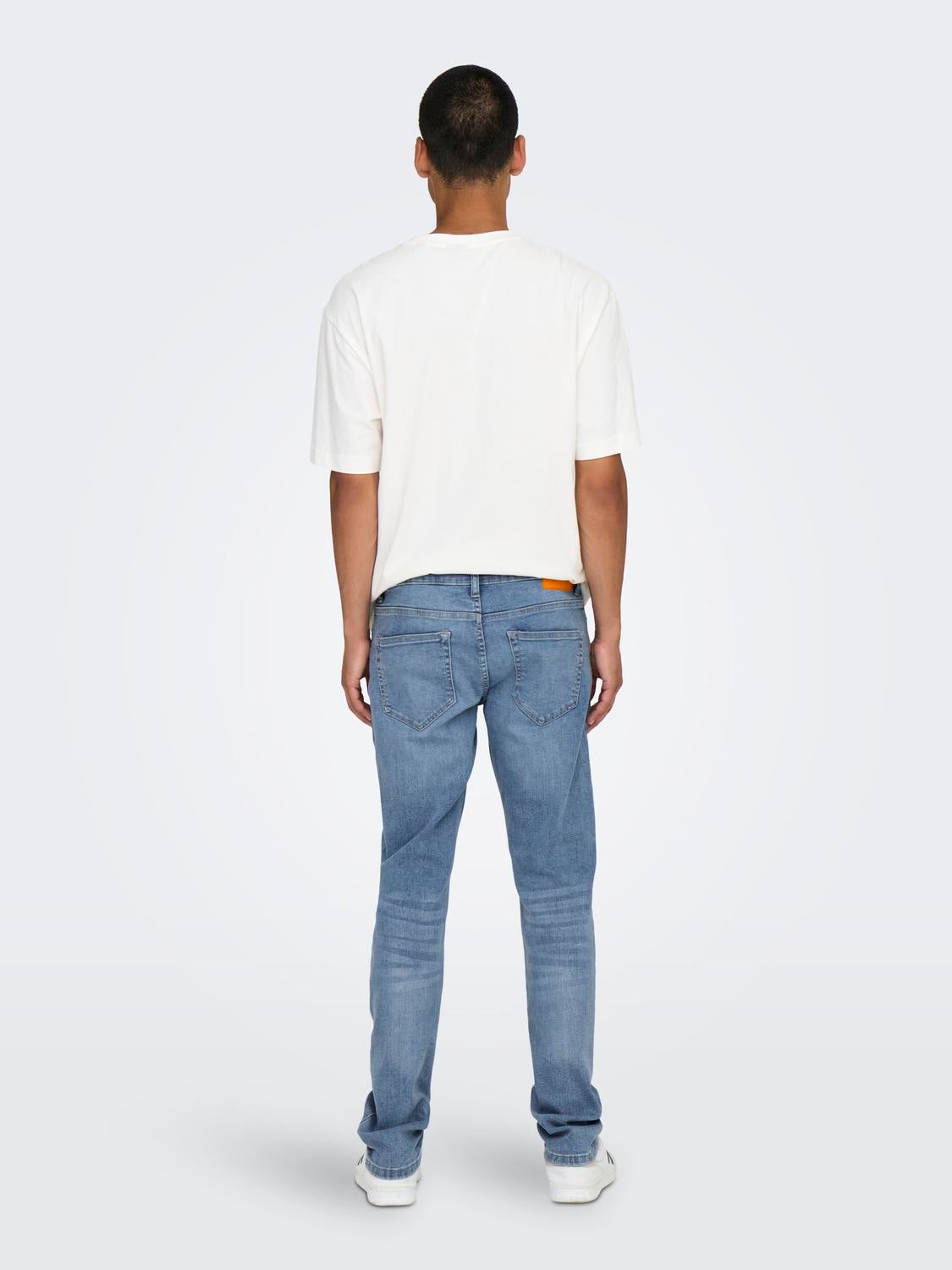 ONSLOOM Niedrige Taille Slim Fit Jeans Light Medium Blue Denim