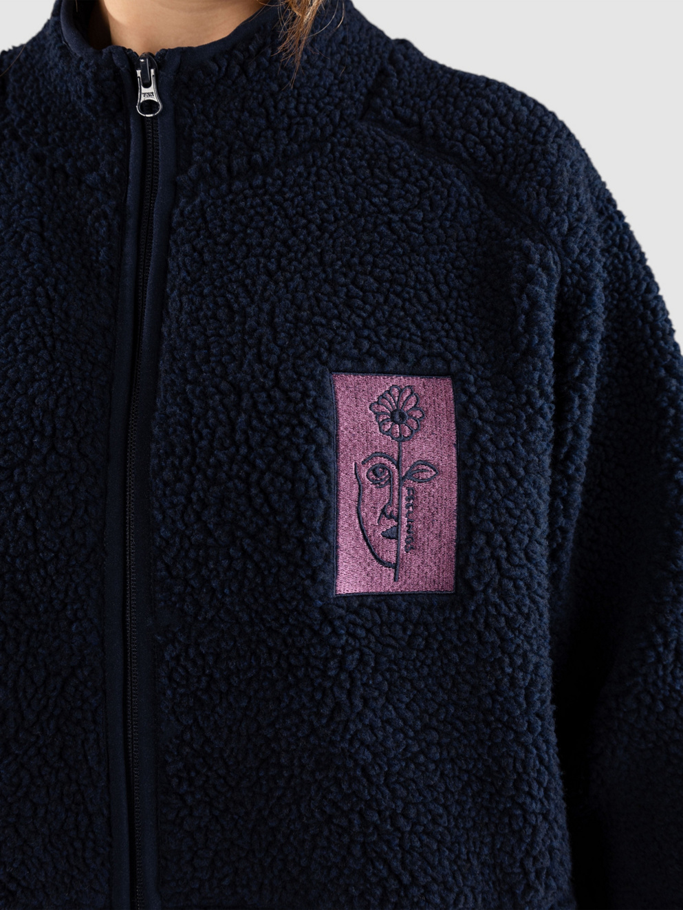 And Feelings Vista Sherpa Fleece Jacket navy