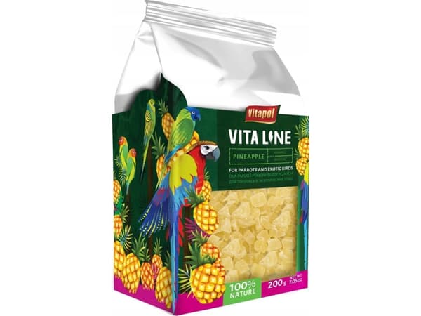 Vitapol Vitaline ananas til papegøyer og eksotiske fugler, 200g, 4 stk/disp