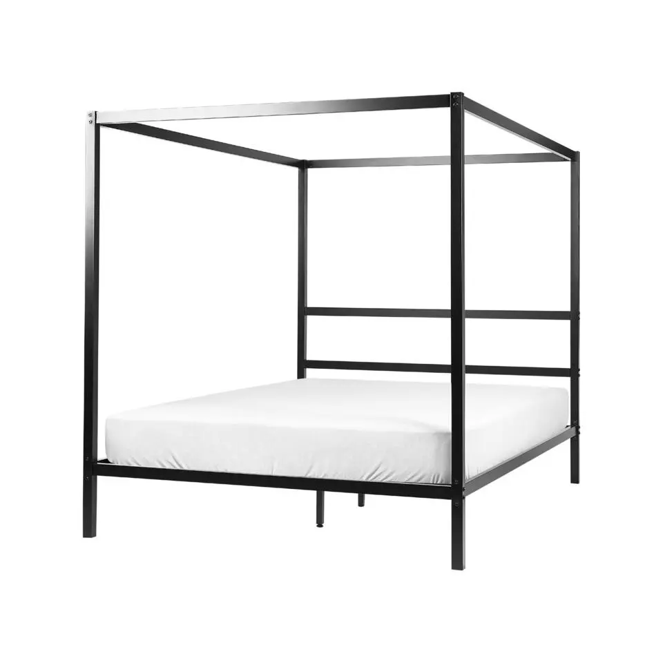 LESTARDS - Hemelbed - Zwart - 160 x 200 cm - Staal