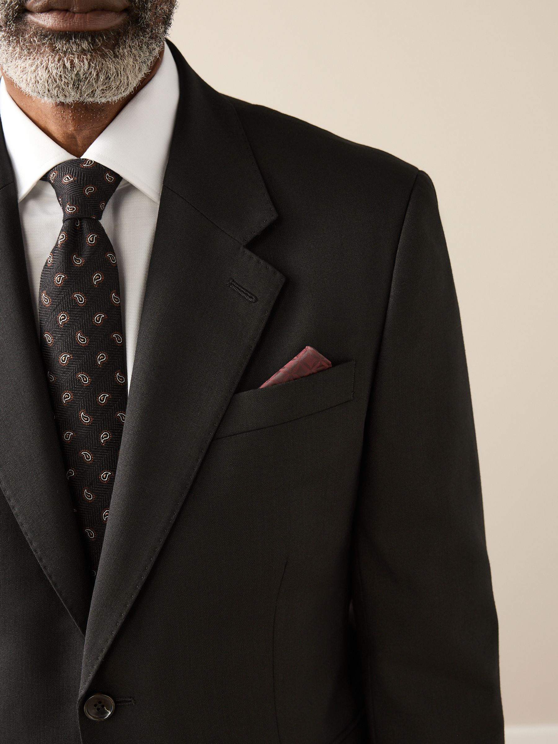 Zwart - Slim Fit - Slim Fit Signature Nova Fides 100% Italian Wool Suit Jacket