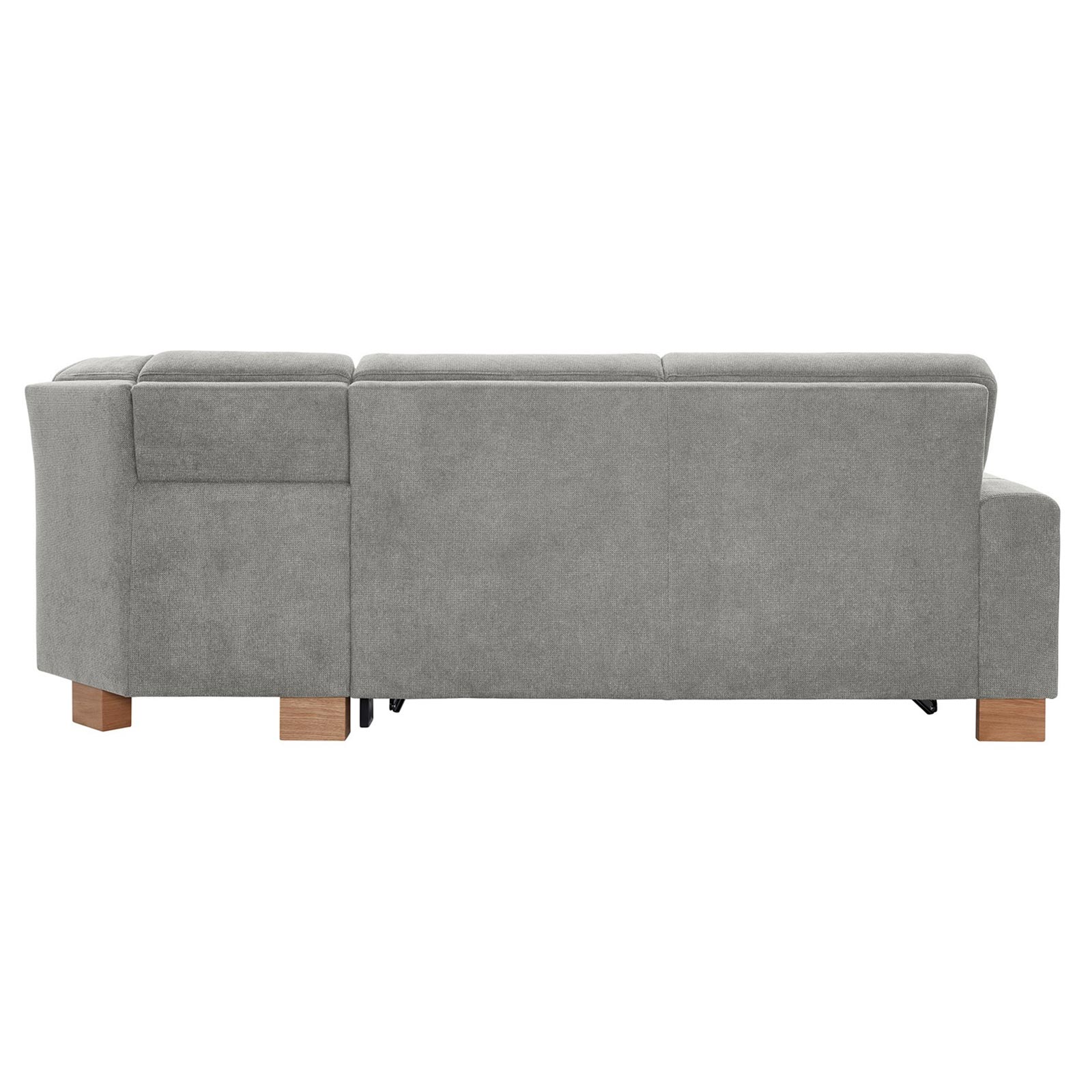 polsterpower Ecksofa - Belle silver - Basismodell - Ottomane rechts