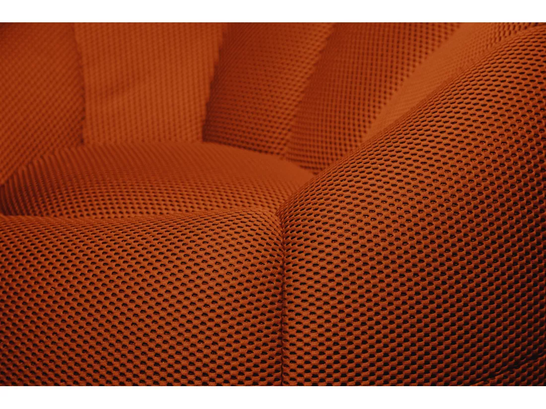 Fauteuil tissu rouge brique - FIGO