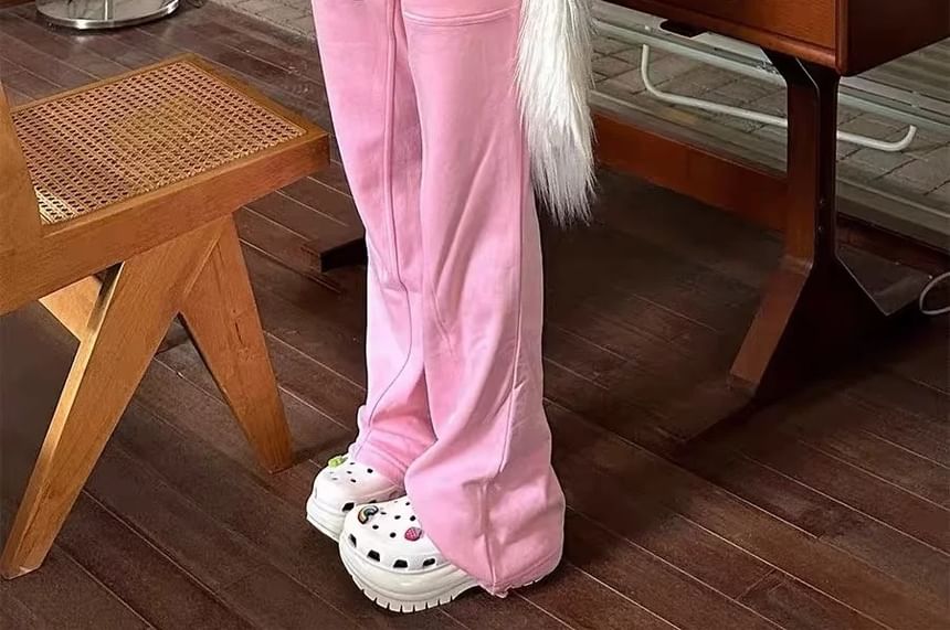 Asiris - Lage taille effen rechte joggingbroek