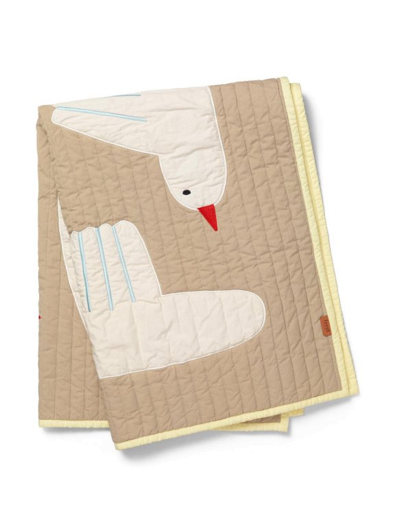 Ferm Living Bird Quilted plaid 80x110