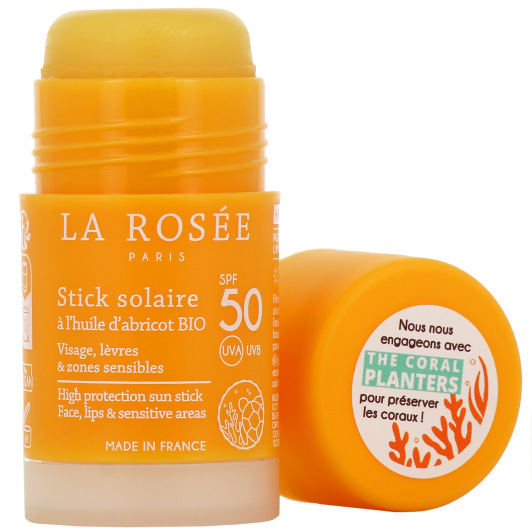 Stick solaire SPF50 La Rosée : visage, zones sensibles - Ocean Respect