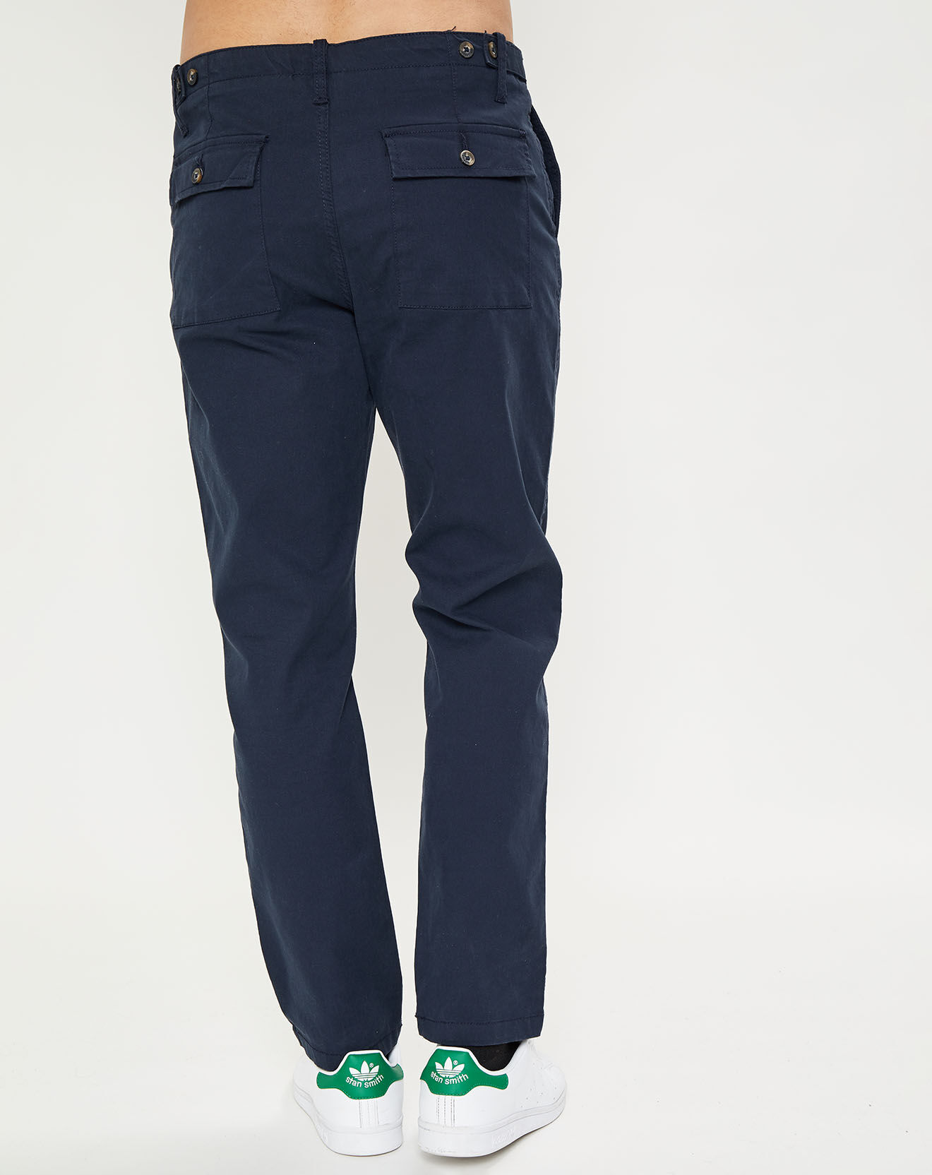 Galeries Lafayette Pantalon chino Cropped Bedford bleu marine