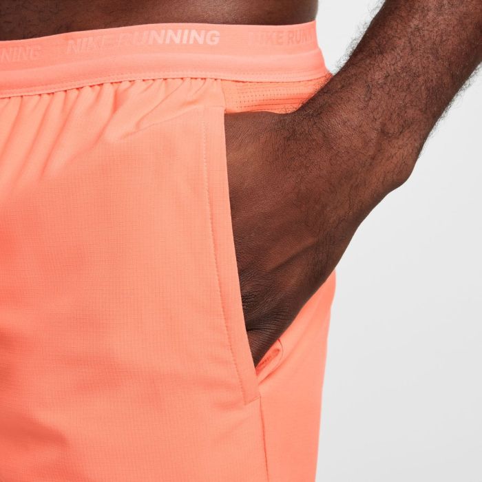 Nike Herre Shorts Dri-FIT Stride 2in1 7 Inch Shorts Orange
