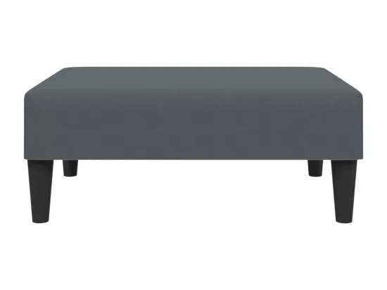 Repose-pied gris foncé 77x55x31 cm velours