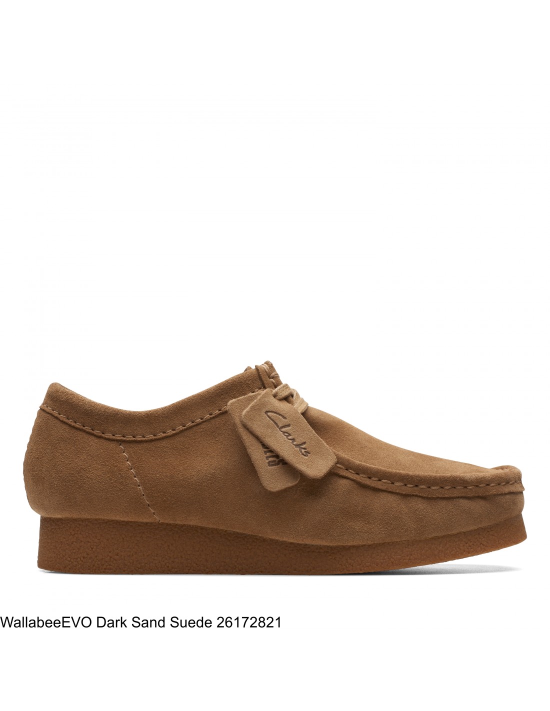 clarks Derbies femme wallabeeevosh dark sand suede