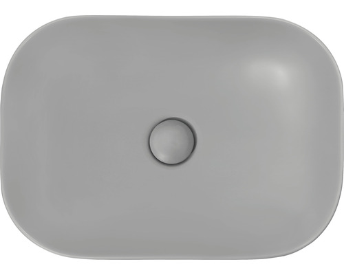 Basano opzetwastafel LIMANA 46,5 x 33 cm grijs mat incl. keramische afvoerplug