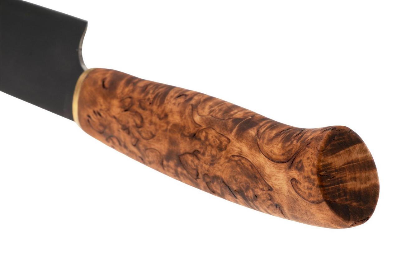 Roselli Allround Knife R750D Carbon Steel, Stained Curly Birch, universeelmes, 12 cm