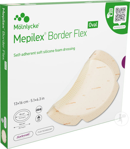 Mepilex Border Flex ovale 13x16cm 5 Pièces