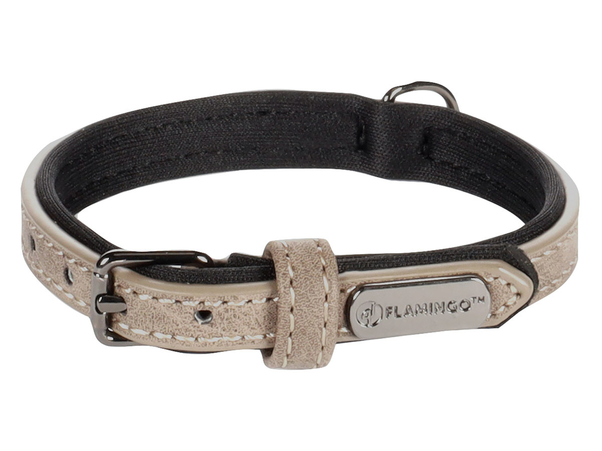 Flamingo Delu Taupe halsband - XS