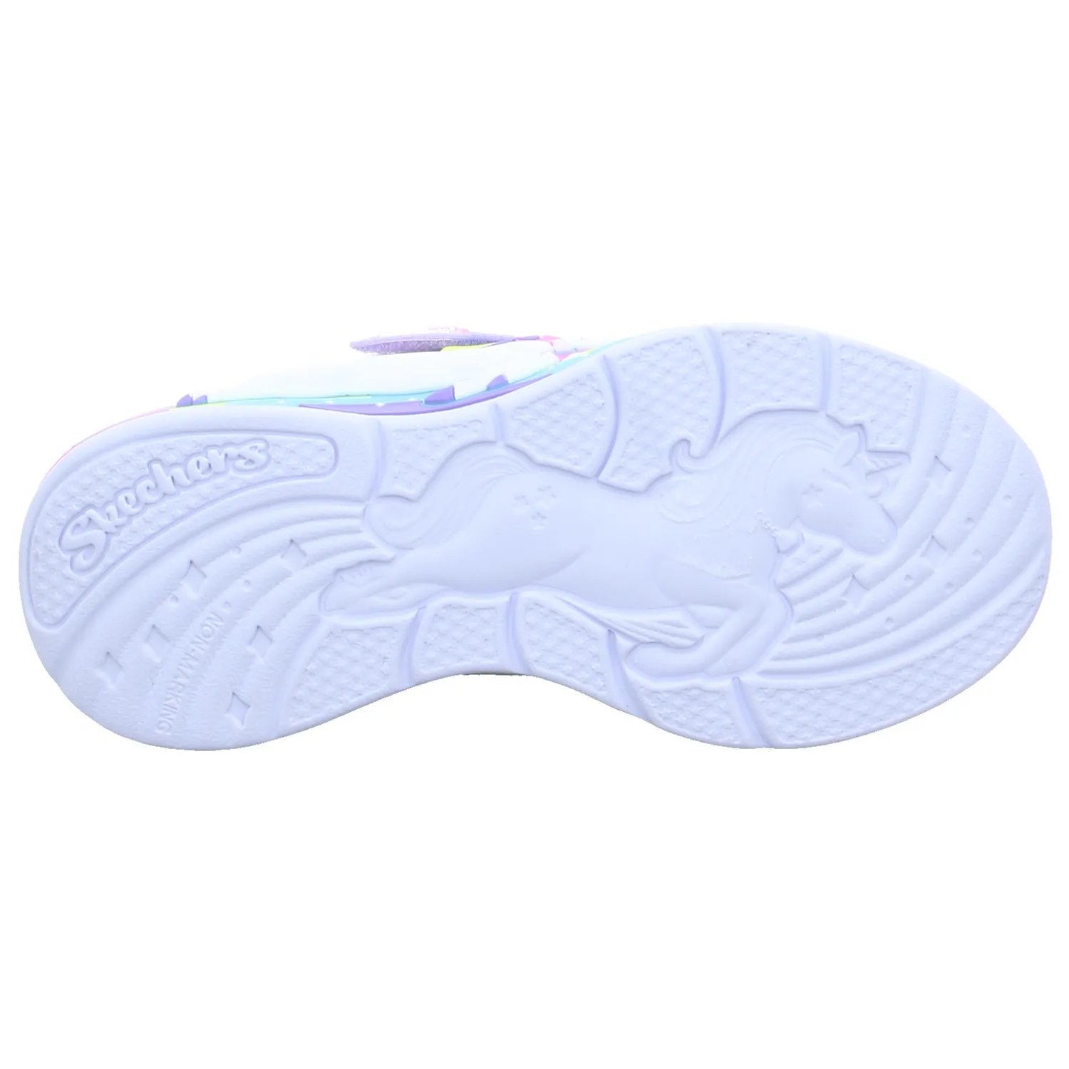 SKECHERS Kleinkinder-Halbschuh Klett Flieder Synthetik  Sneaker