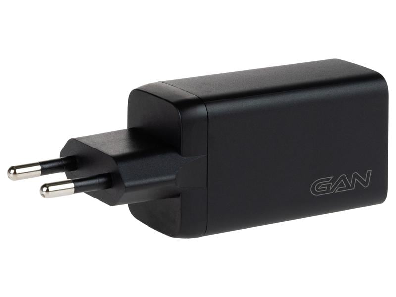 onit USB-Wandladegerät Trial QC4  65 W GaN Schwarz Ladeadapter mit zwei USB-C-Ports und einem USB-A-Port