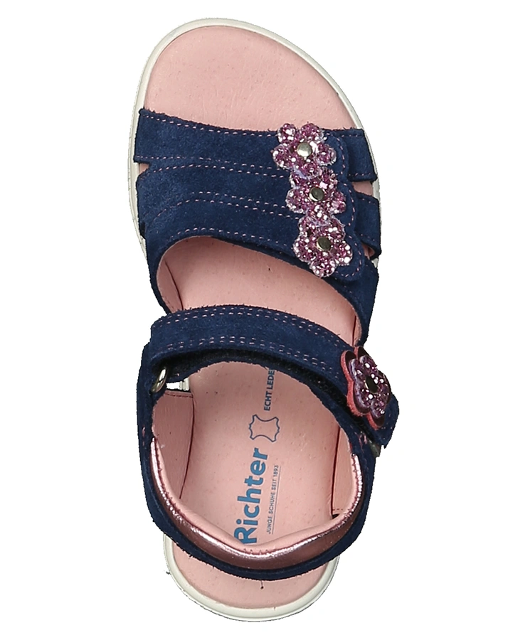 Sandalen GLITTER METALLIC in navy/candy