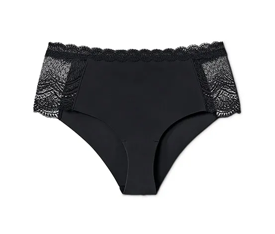 Midrise-Panty, schwarz