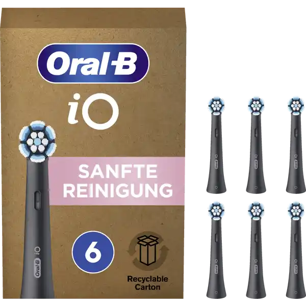 Aufsteckbürsten iO Sanfte Reinigung Black