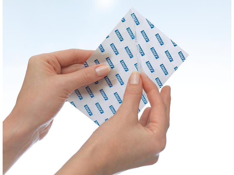 tesa Klebepad TACK 200 Stück, Transparent Doppelseitige Klebepads