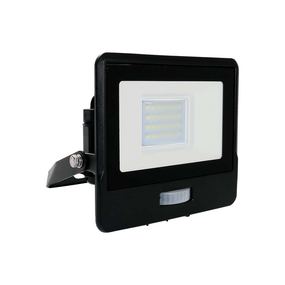 V-TAC VT-128S-B - LED-schijnwerper met PIR-sensor - Zwart - Samsung - IP65 - 20W - 1510