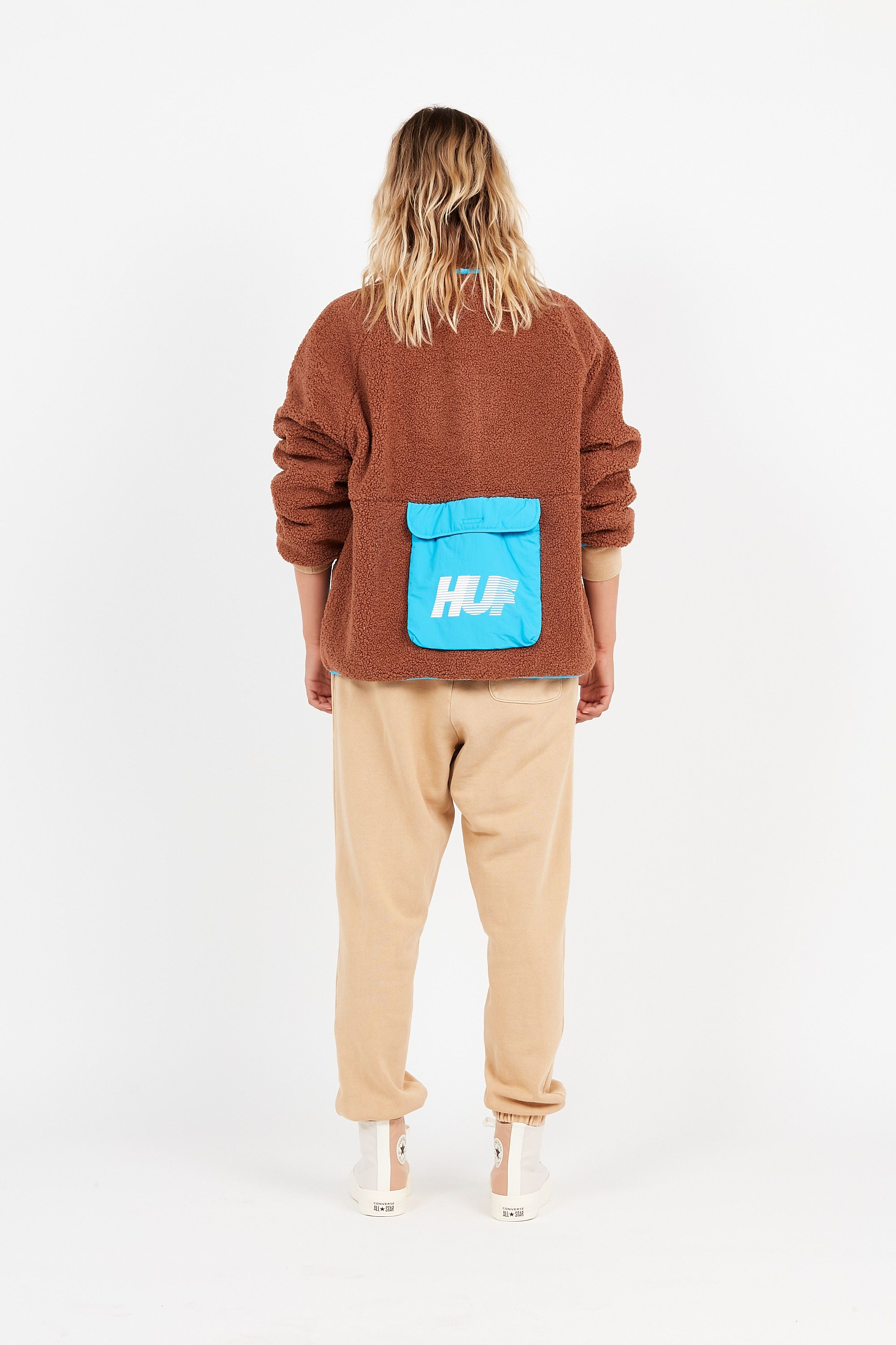 HUF VESTE WO 10K SHERPA Marron