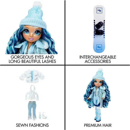 MGA Entertainment Rainbow High Winter Break Fashion Doll- Skyler Bradshaw (Blue)