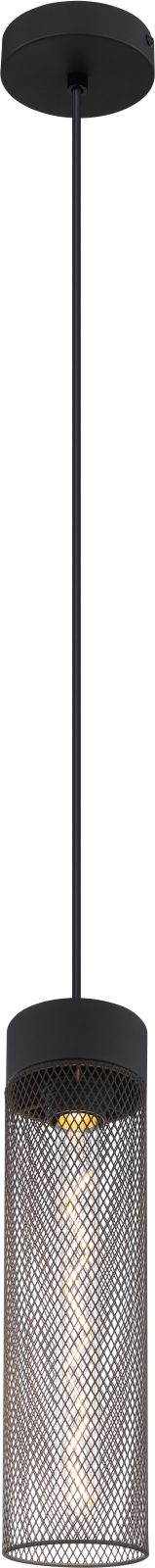 Pendelleuchte - schwarz matt - 120 cm